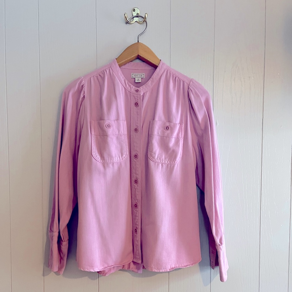 Point Sur by J. Crew Pleated Twill Blouse